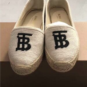 Burberry Monogram Espadrilles Size 38.5